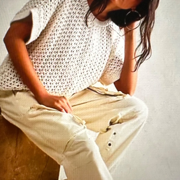 NWOT Free People , We The Free Sophia Sweater Tee - Picture 2 of 3